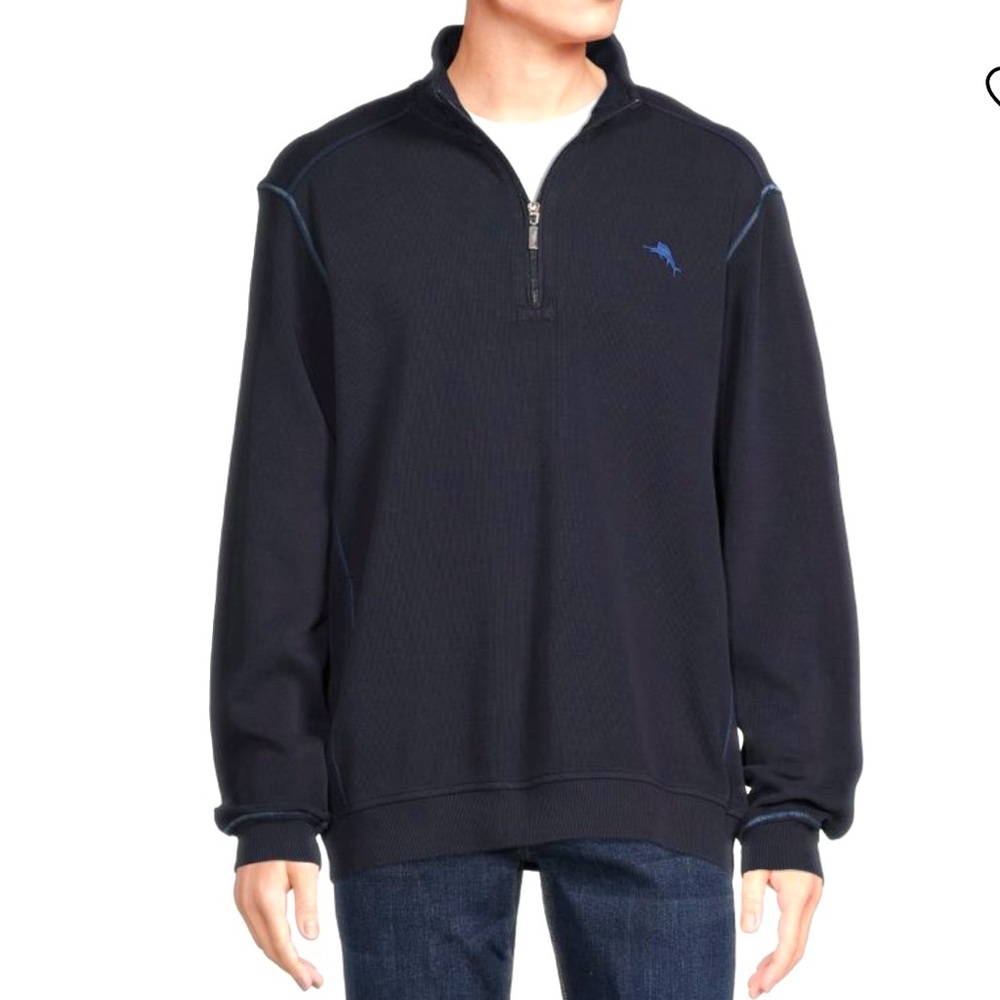 Tommy Bahama Men’s Half Zip Pullover Sweater Jacket Navy XL